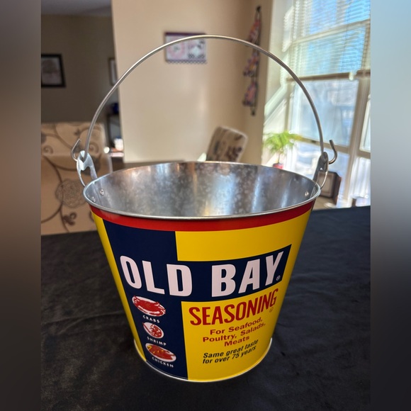 Old Bay Metal Steel Bucket Ice Bucket For Beer and Drinks - Picture 2 of 7